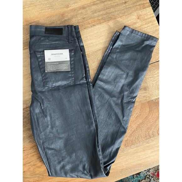 AG Twiggy Sleek Super Skinny Girls Metallic 14 - Picture 1 of 5